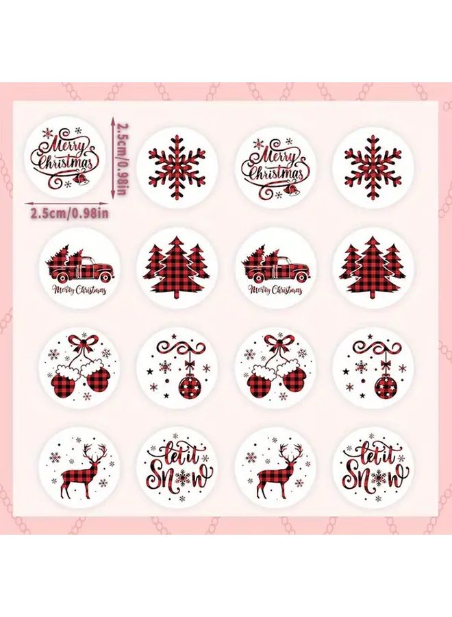 Christmas Stickers 500 Pcs Snowflake Reindeer Design For Holiday DIY Decorations - Image 2